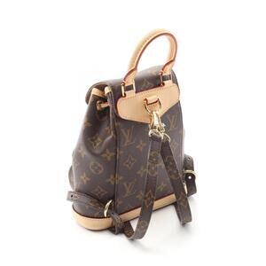 Louis Vuitton Montsouris Backpack canvas leather Monogram pattern brown